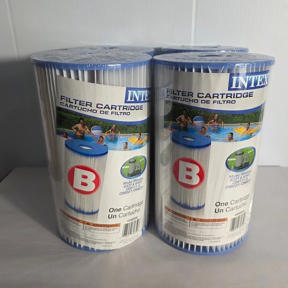 4 Pack Intex Filter Cartridge Type B 29005 For Pools Spa Pumps